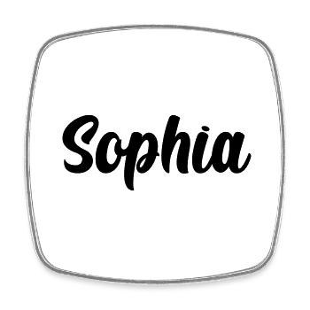 Sophia - Viereckiger Kühlschrankmagnet - Weiß - Vorne