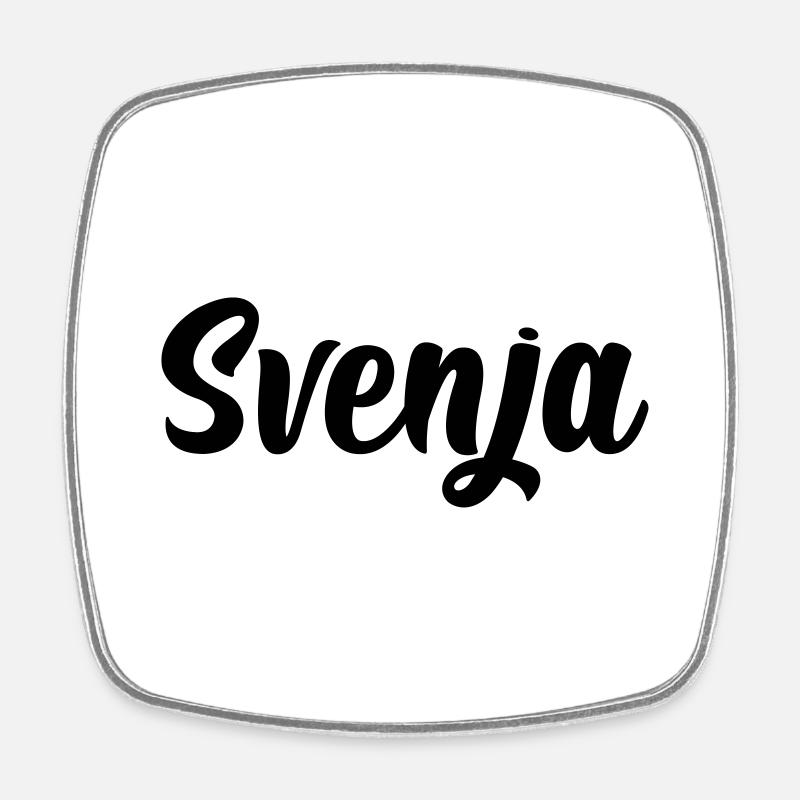 Svenja - Viereckiger Kühlschrankmagnet - Weiß