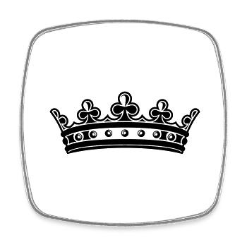 Crown Symbol - Square fridge magnet - white - Front