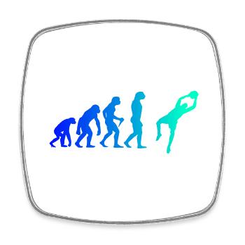 Evolution Goalkeeper Football Goalkeeper Footballer Fußba - Square fridge magnet - white - Front