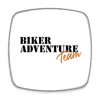 Biker Adventure Team - MarokkoTour2024.de - Square fridge magnet - white - Front