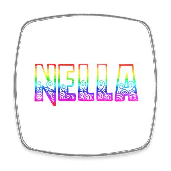 nella rs rainbow - Square fridge magnet - white - Front