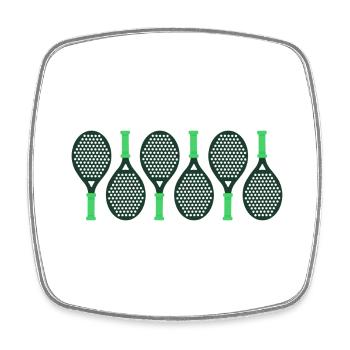 padel padeltennis paddel padel tennis padel joueur - Magnet carré - blanc - Devant
