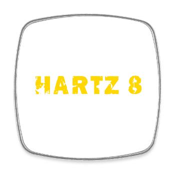 Hartz 8 Doppelt Pleite - Viereckiger Kühlschrankmagnet - Weiß - Vorne