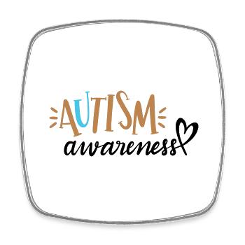 Autism Awareness - Viereckiger Kühlschrankmagnet - Weiß - Vorne