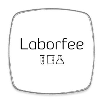 Labor Fee Laborfee - Viereckiger Kühlschrankmagnet - Weiß - Vorne
