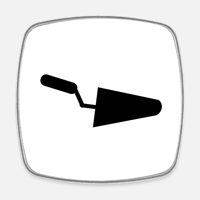 mason trowel - Square fridge magnet - white