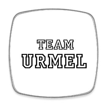 TEAM URMEL Hundename Rüde TeamTrikot - Viereckiger Kühlschrankmagnet - Weiß - Vorne