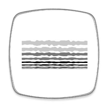 Bandes de lignes de conception - Magnet carré - blanc - Devant