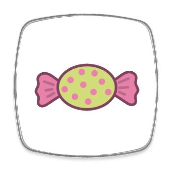 Candy Sweets - Square fridge magnet - white - Front