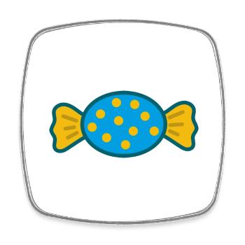 Candy Sweets - Square fridge magnet - white - Front