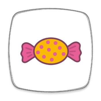 Sweet Sweets - Square fridge magnet - white - Front