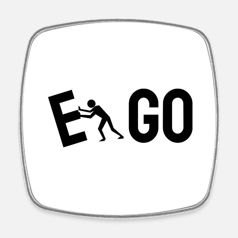 go - Square fridge magnet - white