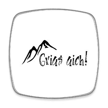 Grias aich! - Viereckiger Kühlschrankmagnet - Weiß - Vorne