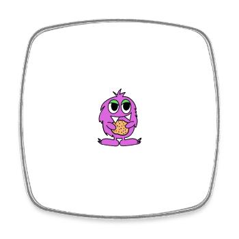 Funny Crumb Heartbeat Gift - Square fridge magnet - white - Front