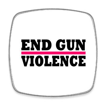 End gun violence - Square fridge magnet - white - Front