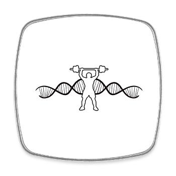 Fitness Strength Training Muscle Athletes Bodybuilder - Square fridge magnet - white - Front