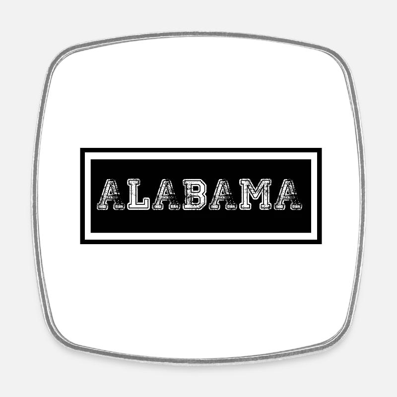 Alabama - Magnet carré - blanc