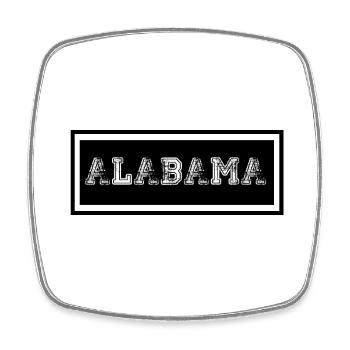 Alabama - Viereckiger Kühlschrankmagnet - Weiß - Vorne
