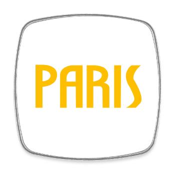 Paris - Magnet carré - blanc - Devant