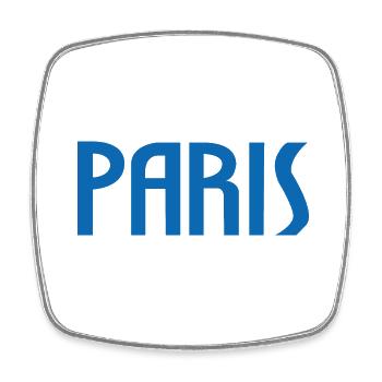 Paris - Magnet carré - blanc - Devant