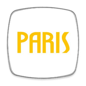Paris - Magnet carré - blanc - Devant