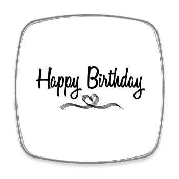Happy Birthday - Viereckiger Kühlschrankmagnet - Weiß - Vorne