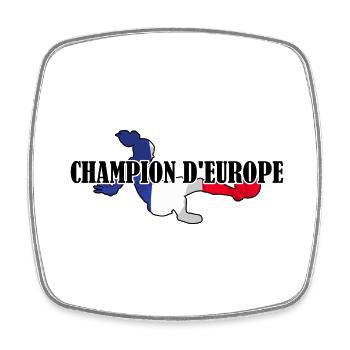 Champion d'europe | football féminin 2022 - Viereckiger Kühlschrankmagnet - Weiß - Vorne