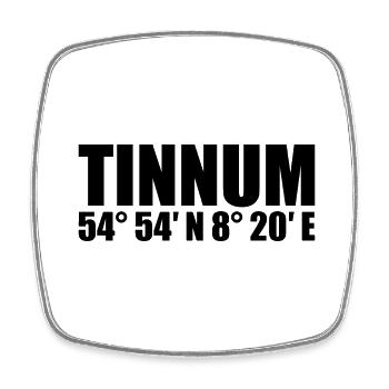 Coordonnées tinnum - Magnet carré - blanc - Devant