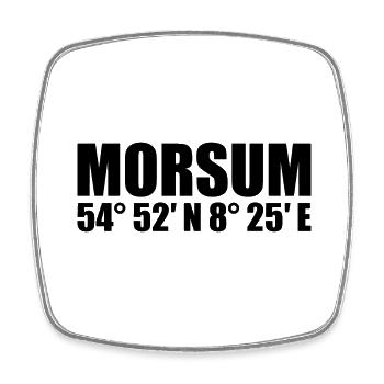 Coordonnées de Morsum - Magnet carré - blanc - Devant
