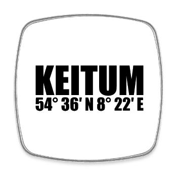 Coordonnées Keitum - Magnet carré - blanc - Devant