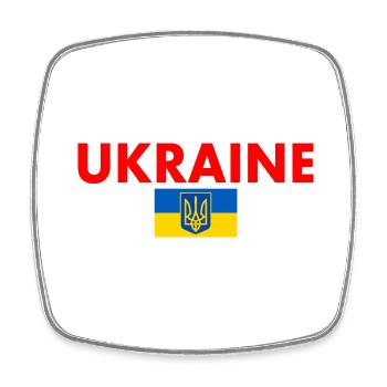 Ukraine - Viereckiger Kühlschrankmagnet - Weiß - Vorne