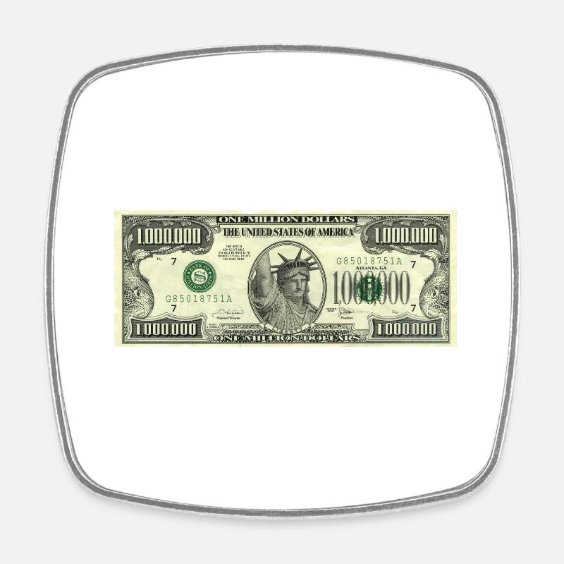 1 million de dollars - Magnet carré - blanc