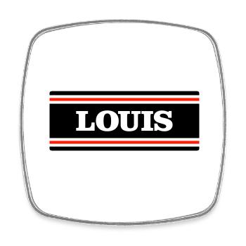 LOUIS - Magnet carré - blanc - Devant