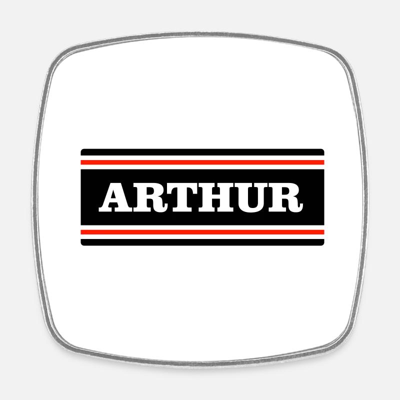 ARTHUR - Viereckiger Kühlschrankmagnet - Weiß