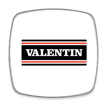 VALENTIN - Magnet carré - blanc - Devant