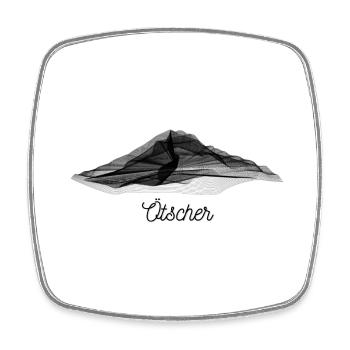 Ötscher Berg - Conception de chemise avec police - Magnet carré - blanc - Devant