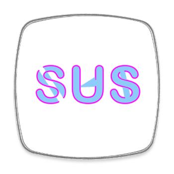 Sus - Jugendwort - Viereckiger Kühlschrankmagnet - Weiß - Vorne