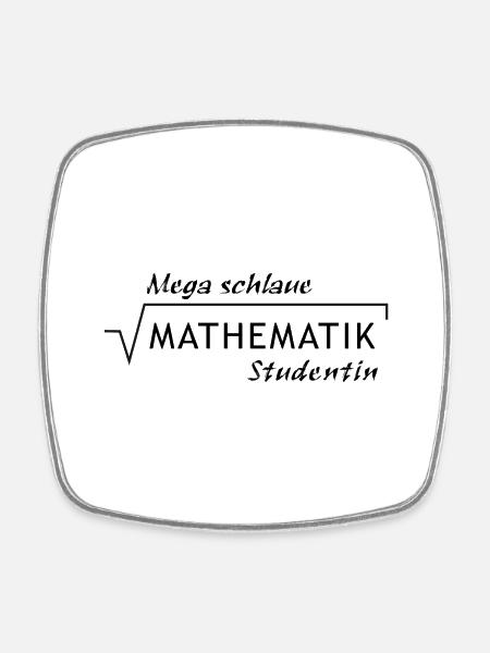 Mathe Studentin - Viereckiger Kühlschrankmagnet - Weiß