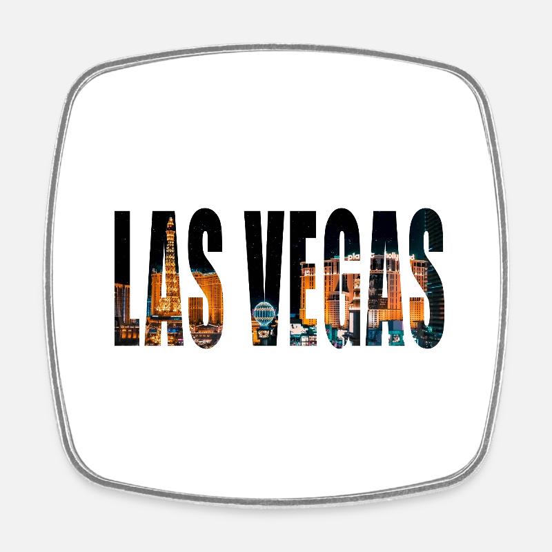 LAS VEGAS - Square fridge magnet - white