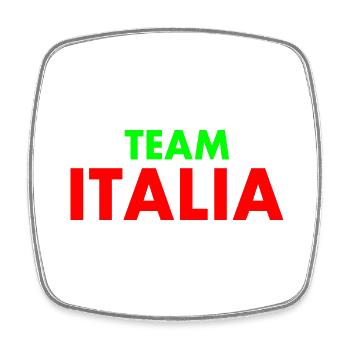 Italien - Viereckiger Kühlschrankmagnet - Weiß - Vorne