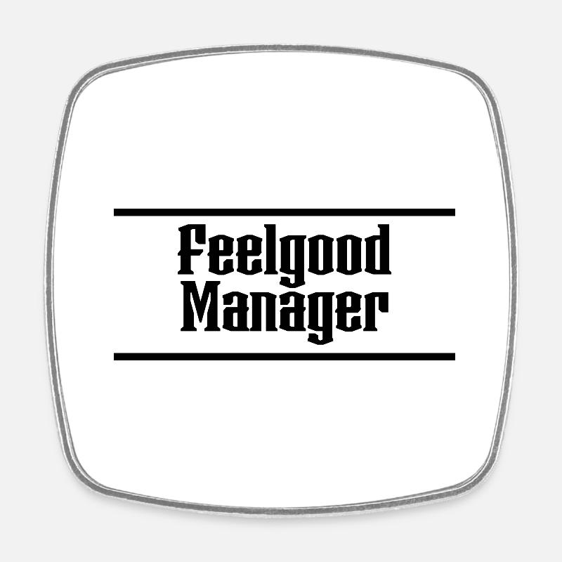 Feelgod Manager Tshirt - Square fridge magnet - white