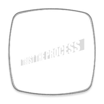 trust the process Quote - Square fridge magnet - white - Front