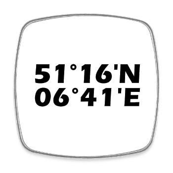 Meerbusch coordinates - Square fridge magnet - white - Front