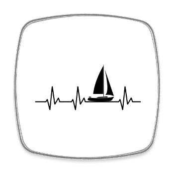Segeln Segelboot Sport - Viereckiger Kühlschrankmagnet - Weiß - Vorne