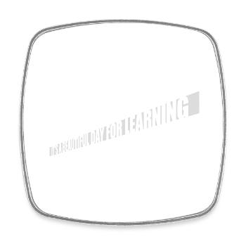 beautiful day for learning - Square fridge magnet - white - Front