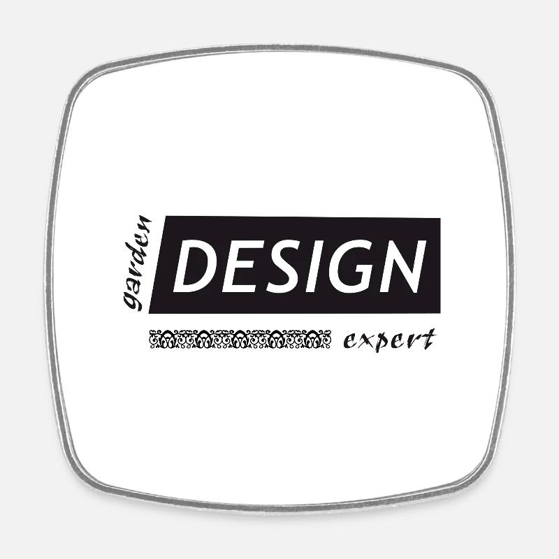 Expert en conception de jardin - Magnet carré - blanc