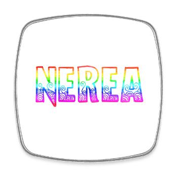 nerea rs arc-en-ciel - Magnet carré - blanc - Devant