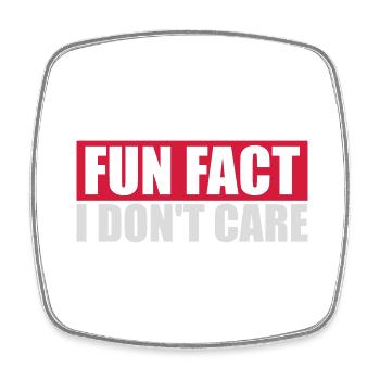 I dont care fact - Viereckiger Kühlschrankmagnet - Weiß - Vorne