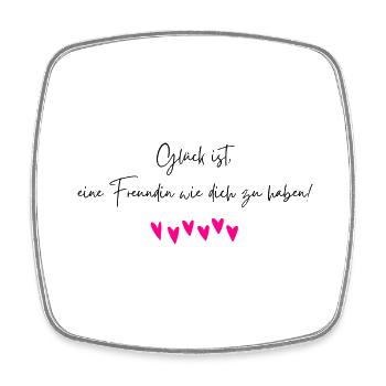 Glück ist, eine Freundin wie dich zu haben - Viereckiger Kühlschrankmagnet - Weiß - Vorne